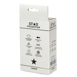 Star Collection - Silver Metal Anal Plug L - Pink Stone Star Collection