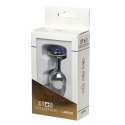 Star Collection - Silver Metal Anal Plug L - Purple Stone Star Collection