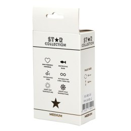 Star Collection - Silver Metal Anal Plug M - Light Blue Stone Star Collection
