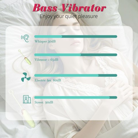 Vibrating Silicone Love EGG USB 7 vibration and thrust functions / Remote control Green B - Series Fox