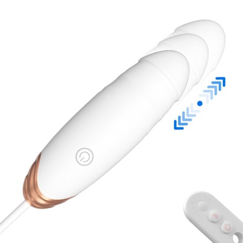 Vibrating Silicone Love EGG USB 7 vibration and thrust functions / Remote control White B - Series Fox