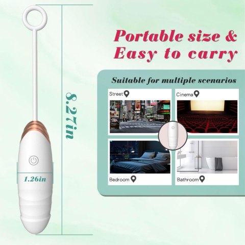 Vibrating Silicone Love EGG USB 7 vibration and thrust functions / Remote control White B - Series Fox