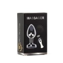 Metal Butt Plug M Vibrator USB - Remote Control B - Series HeavyFun