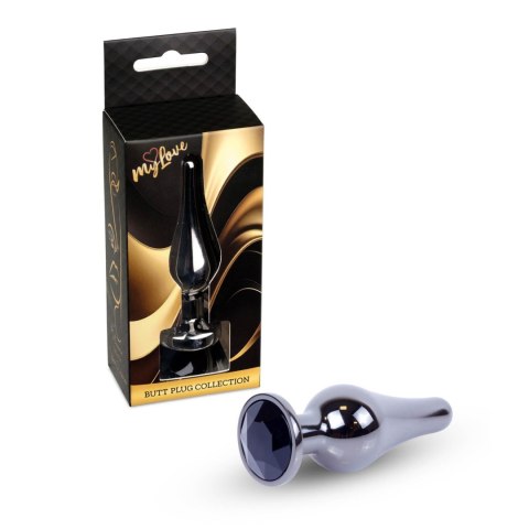 MyLove Toys - Jewellery Dark Silver BUTT PLUG- Black MyLove Toys