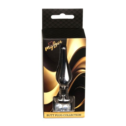 MyLove Toys - Jewellery Dark Silver BUTT PLUG- Clear MyLove Toys