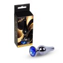 MyLove Toys - Jewellery Dark Silver BUTT PLUG- Dark Blue MyLove Toys