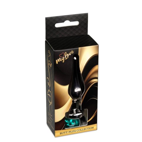 MyLove Toys - Jewellery Dark Silver BUTT PLUG- Green MyLove Toys
