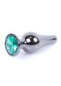 MyLove Toys - Jewellery Dark Silver BUTT PLUG- Green MyLove Toys