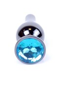 MyLove Toys - Jewellery Dark Silver BUTT PLUG- Light Blue MyLove Toys