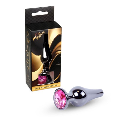 MyLove Toys - Jewellery Dark Silver BUTT PLUG- Pink MyLove Toys