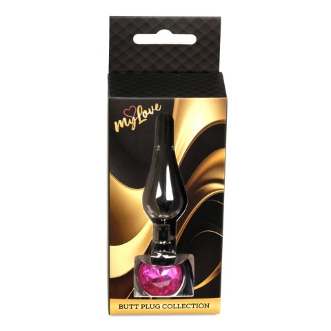 MyLove Toys - Jewellery Dark Silver BUTT PLUG- Pink MyLove Toys