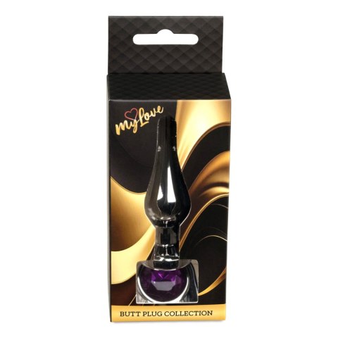 MyLove Toys - Jewellery Dark Silver BUTT PLUG- Purple MyLove Toys