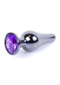 MyLove Toys - Jewellery Dark Silver BUTT PLUG- Purple MyLove Toys