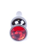 MyLove Toys - Jewellery Dark Silver BUTT PLUG- Red MyLove Toys