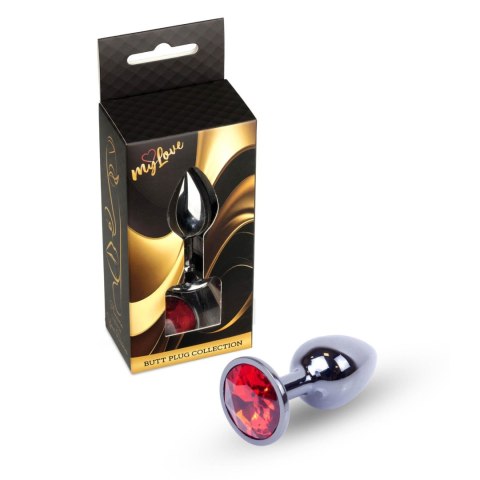 MyLove Toys - Jewellery Dark Silver PLUG- Red MyLove Toys