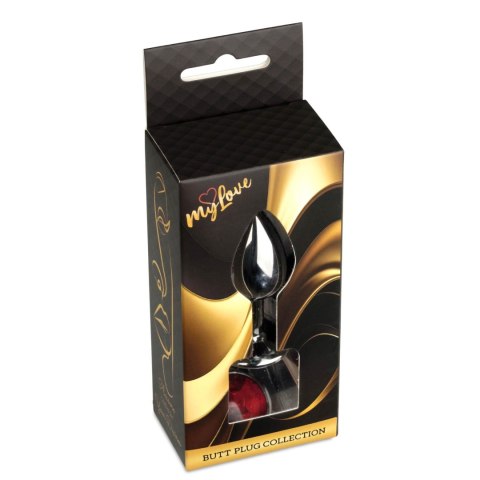 MyLove Toys - Jewellery Dark Silver PLUG- Red MyLove Toys