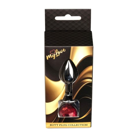 MyLove Toys - Jewellery Dark Silver PLUG- Red MyLove Toys