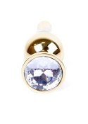 MyLove Toys - Jewellery Gold BUTT PLUG- Clear MyLove Toys