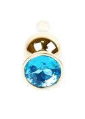 MyLove Toys - Jewellery Gold BUTT PLUG- Light Blue MyLove Toys