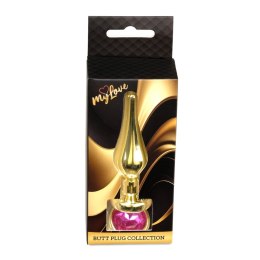 MyLove Toys - Jewellery Gold BUTT PLUG- Pink MyLove Toys