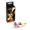 MyLove Toys - Jewellery Gold BUTT PLUG- Pink MyLove Toys