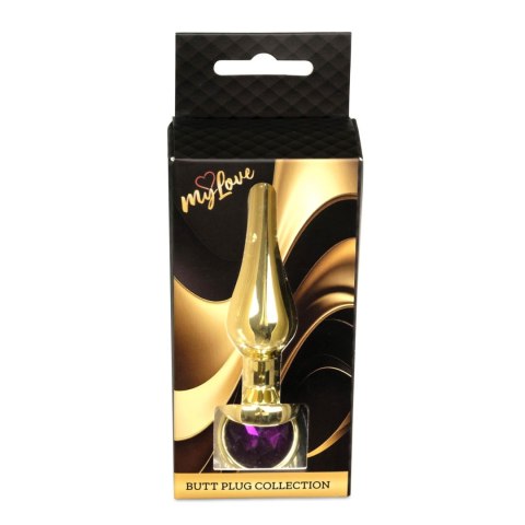MyLove Toys - Jewellery Gold BUTT PLUG- Purple MyLove Toys