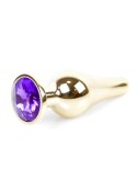 MyLove Toys - Jewellery Gold BUTT PLUG- Purple MyLove Toys