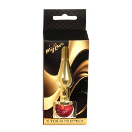 MyLove Toys - Jewellery Gold BUTT PLUG- Red MyLove Toys