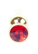 MyLove Toys - Jewellery Gold BUTT PLUG- Red MyLove Toys