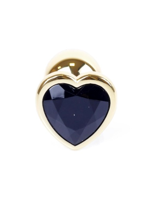 MyLove Toys - Jewellery Gold Heart PLUG- Black MyLove Toys