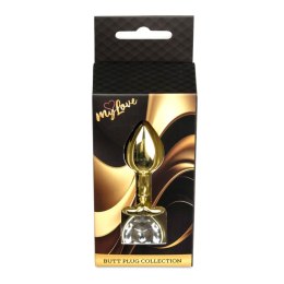 MyLove Toys - Jewellery Gold Heart PLUG- Clear MyLove Toys