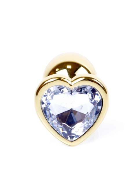 MyLove Toys - Jewellery Gold Heart PLUG- Clear MyLove Toys