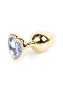 MyLove Toys - Jewellery Gold Heart PLUG- Clear MyLove Toys