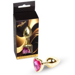 MyLove Toys - Jewellery Gold Heart PLUG- Pink MyLove Toys
