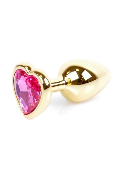 MyLove Toys - Jewellery Gold Heart PLUG- Pink MyLove Toys