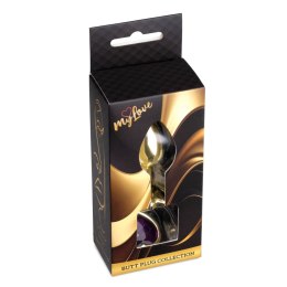 MyLove Toys - Jewellery Gold Heart PLUG- Purple MyLove Toys