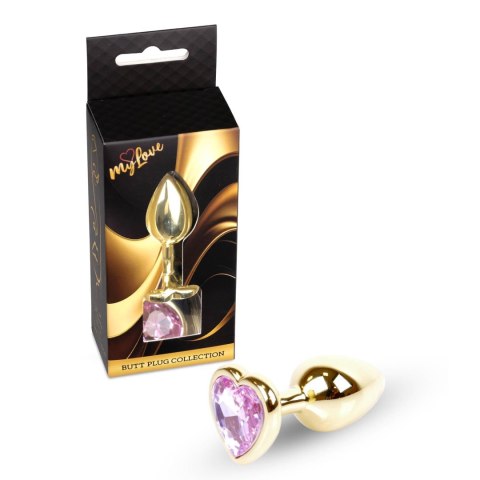 MyLove Toys - Jewellery Gold Heart PLUG- Rose MyLove Toys