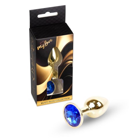 MyLove Toys - Jewellery Gold PLUG- Dark Blue MyLove Toys