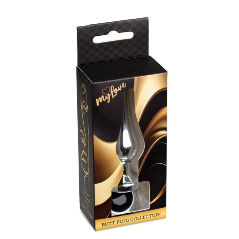 MyLove Toys - Jewellery Silver BUTT PLUG- Black MyLove Toys