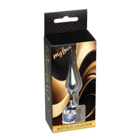 MyLove Toys - Jewellery Silver BUTT PLUG- Clear MyLove Toys