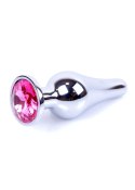 MyLove Toys - Jewellery Silver BUTT PLUG- Pink MyLove Toys
