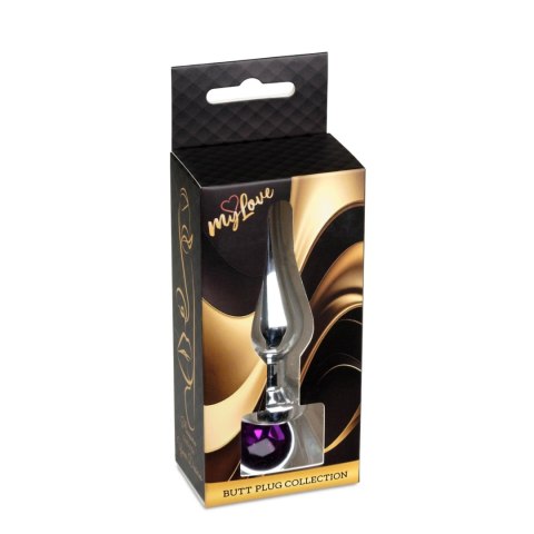 MyLove Toys - Jewellery Silver BUTT PLUG- Purple MyLove Toys