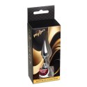MyLove Toys - Jewellery Silver BUTT PLUG- Red MyLove Toys