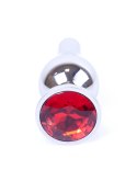 MyLove Toys - Jewellery Silver BUTT PLUG- Red MyLove Toys