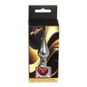 MyLove Toys - Jewellery Silver BUTT PLUG- Red MyLove Toys