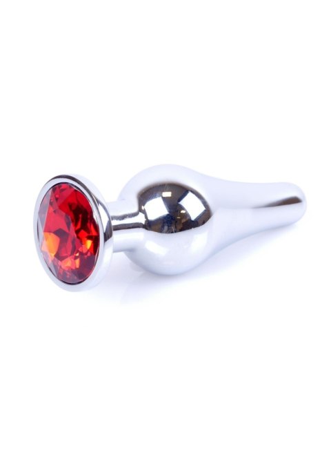 MyLove Toys - Jewellery Silver BUTT PLUG- Red MyLove Toys