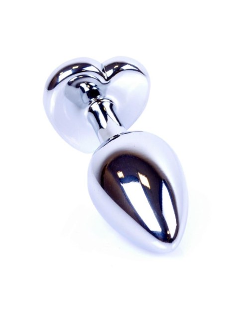 MyLove Toys - Jewellery Silver Heart PLUG- Black MyLove Toys