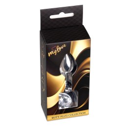 MyLove Toys - Jewellery Silver Heart PLUG- Clear MyLove Toys