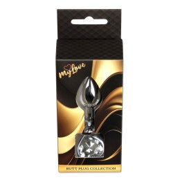MyLove Toys - Jewellery Silver Heart PLUG- Clear MyLove Toys