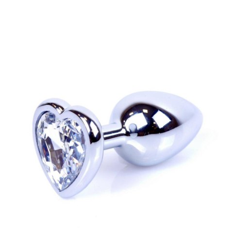 MyLove Toys - Jewellery Silver Heart PLUG- Clear MyLove Toys